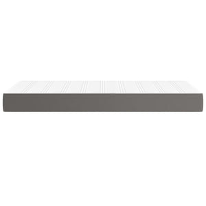 Στρώμα με Pocket Springs Μεσαίας Σκληρότητας Γκρι 90x190x20 εκ. Συνθετικό Δέρμα