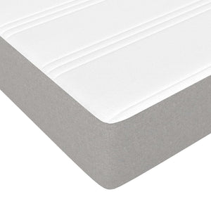 Στρώμα με Pocket Springs Μεσαίας Σκληρότητας Ανοιχτό Γκρι 90x200x20 εκ. Υφασμάτινο - Pakobazaar