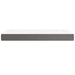 Στρώμα με Pocket Springs Μεσαίας Σκληρότητας Γκρι 90x200x20 εκ. Συνθετικό Δέρμα