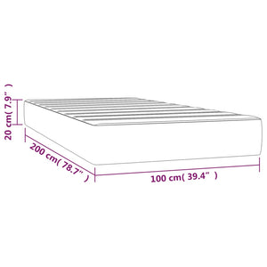 Στρώμα με Pocket Springs Μεσαίας Σκληρότητας Κρεμ 100x200x20 εκ. Υφασμάτινο