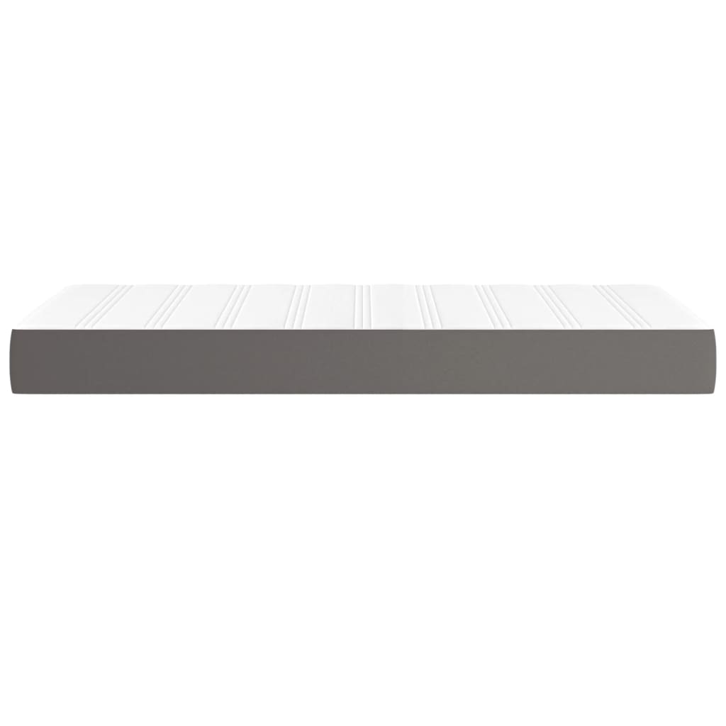 Στρώμα με Pocket Springs Μεσαίας Σκληρότητας Γκρι 100x200x20 εκ. Συνθετικό Δέρμα - Pakobazaar