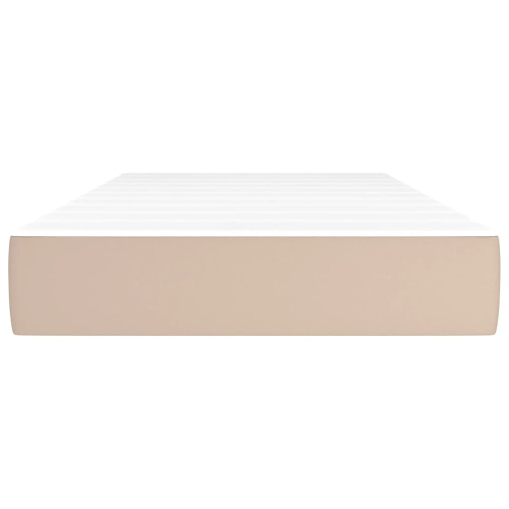 Στρώμα με Pocket Springs Μεσαίας Σκληρότητας Καπουτσίνο 100x200x20 εκ. Συνθ. Δέρμα