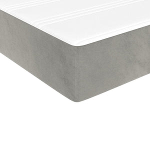 Στρώμα με Pocket Springs Μεσαίας Σκληρότητας Ανοιχτό Γκρι 100x200x20 εκ. Βελούδινο