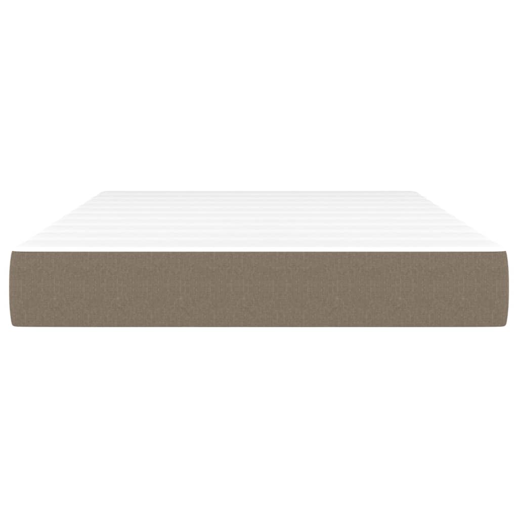 Στρώμα με Pocket Springs Μεσαίας Σκληρότητας Taupe 120x200x20 εκ. Υφασμάτινο - Pakobazaar