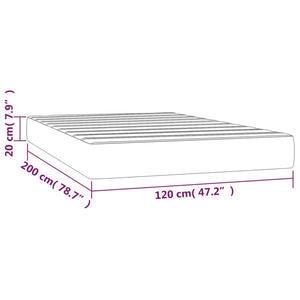 Στρώμα με Pocket Springs Μεσαίας Σκληρότητας Μαύρο 120x200x20 εκ. Συνθετικό Δέρμα - Pakobazaar
