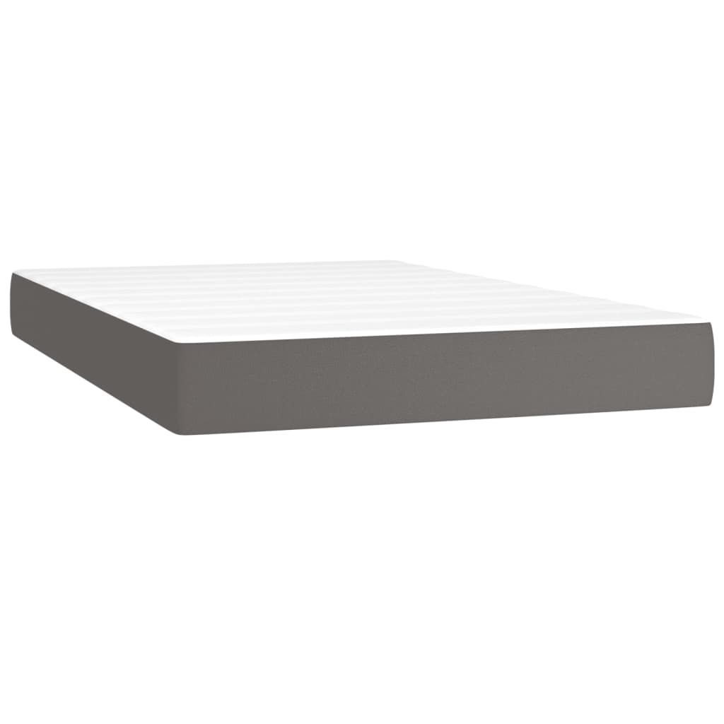 Στρώμα με Pocket Springs Μεσαίας Σκληρότητας Γκρι 120x200x20 εκ. Συνθετικό Δέρμα