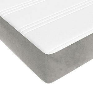 Στρώμα με Pocket Springs Μεσαίας Σκληρότητας Ανοιχτό Γκρι 120x200x20 εκ. Βελούδινο - Pakobazaar
