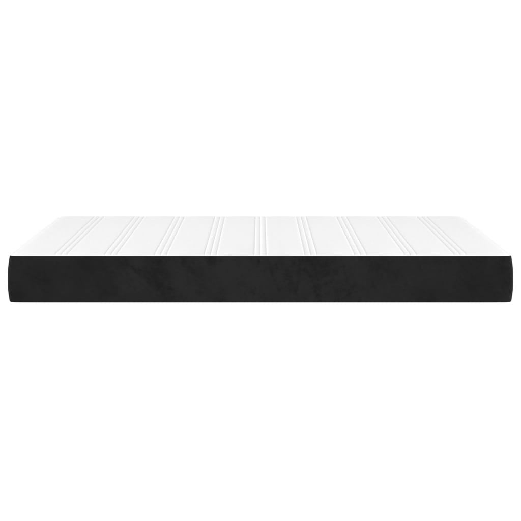 Στρώμα με Pocket Springs Μεσαίας Σκληρότητας Μαύρο 120x200x20 εκ. Βελούδινο