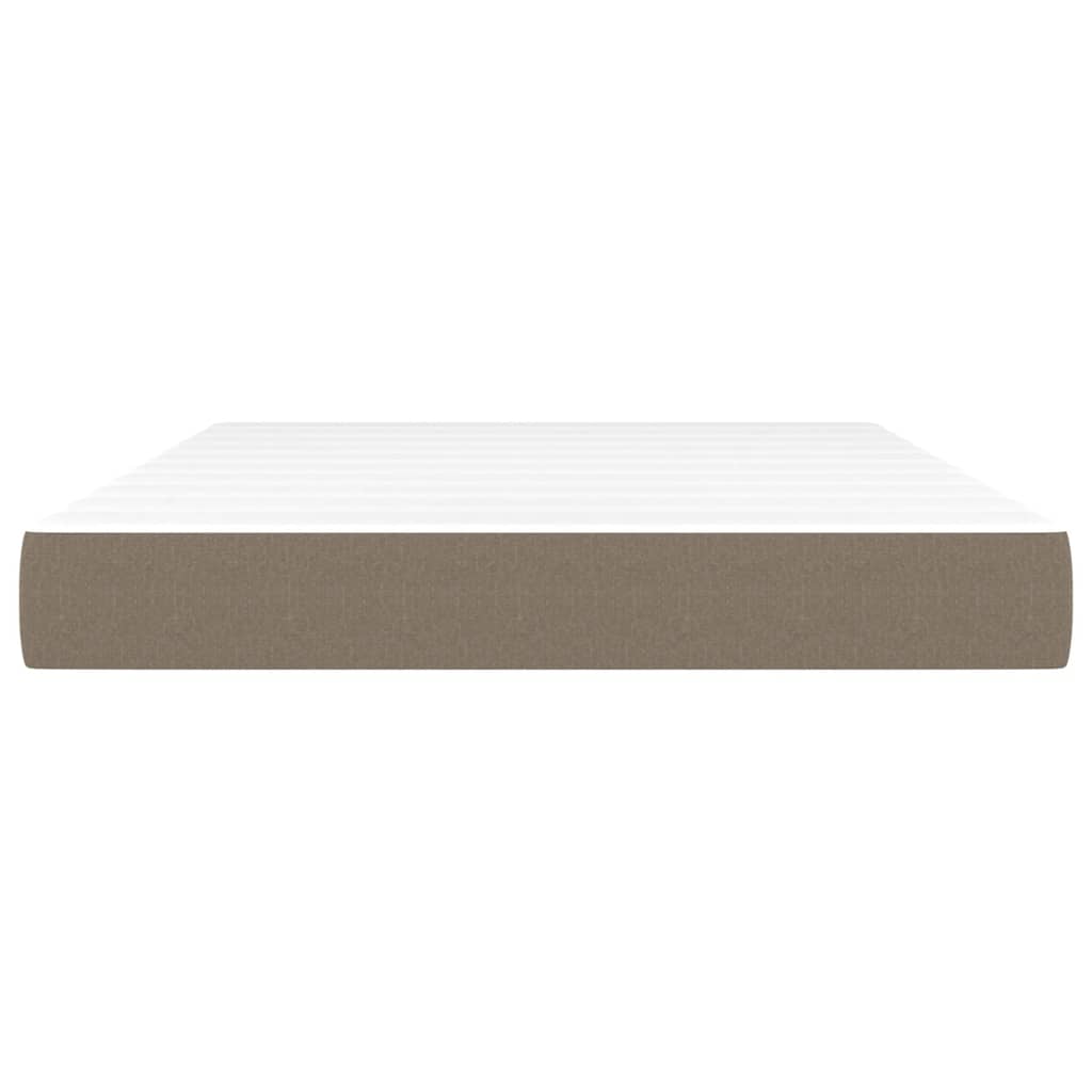 Στρώμα με Pocket Springs Μεσαίας Σκληρότητας Taupe 140 x 190 x 20 εκ. Υφασμάτινο - Pakobazaar