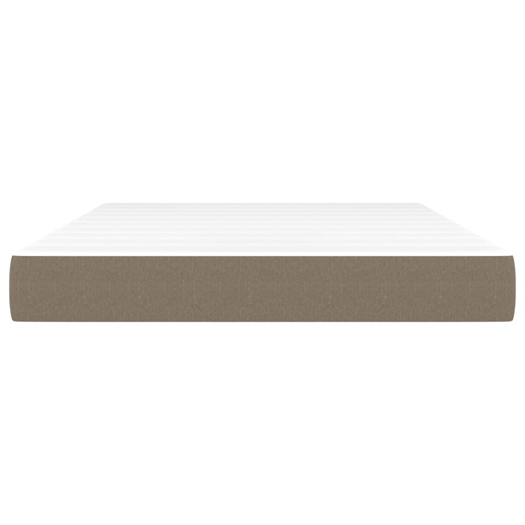 Στρώμα με Pocket Springs Μεσαίας Σκληρότητας Taupe 140x200x20 εκ. Υφασμάτινο