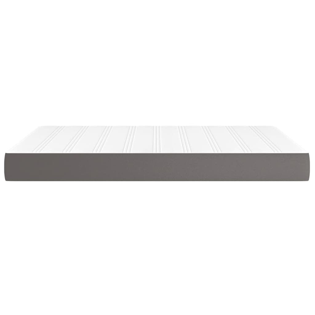 Στρώμα με Pocket Springs Μεσαίας Σκληρότητας Γκρι 140x200x20 εκ. Συνθετικό Δέρμα