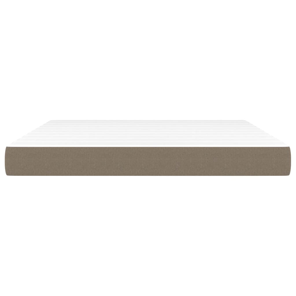 Στρώμα με Pocket Springs Μεσαίας Σκληρότητας Taupe 160x200x20 εκ. Υφασμάτινο - Pakobazaar