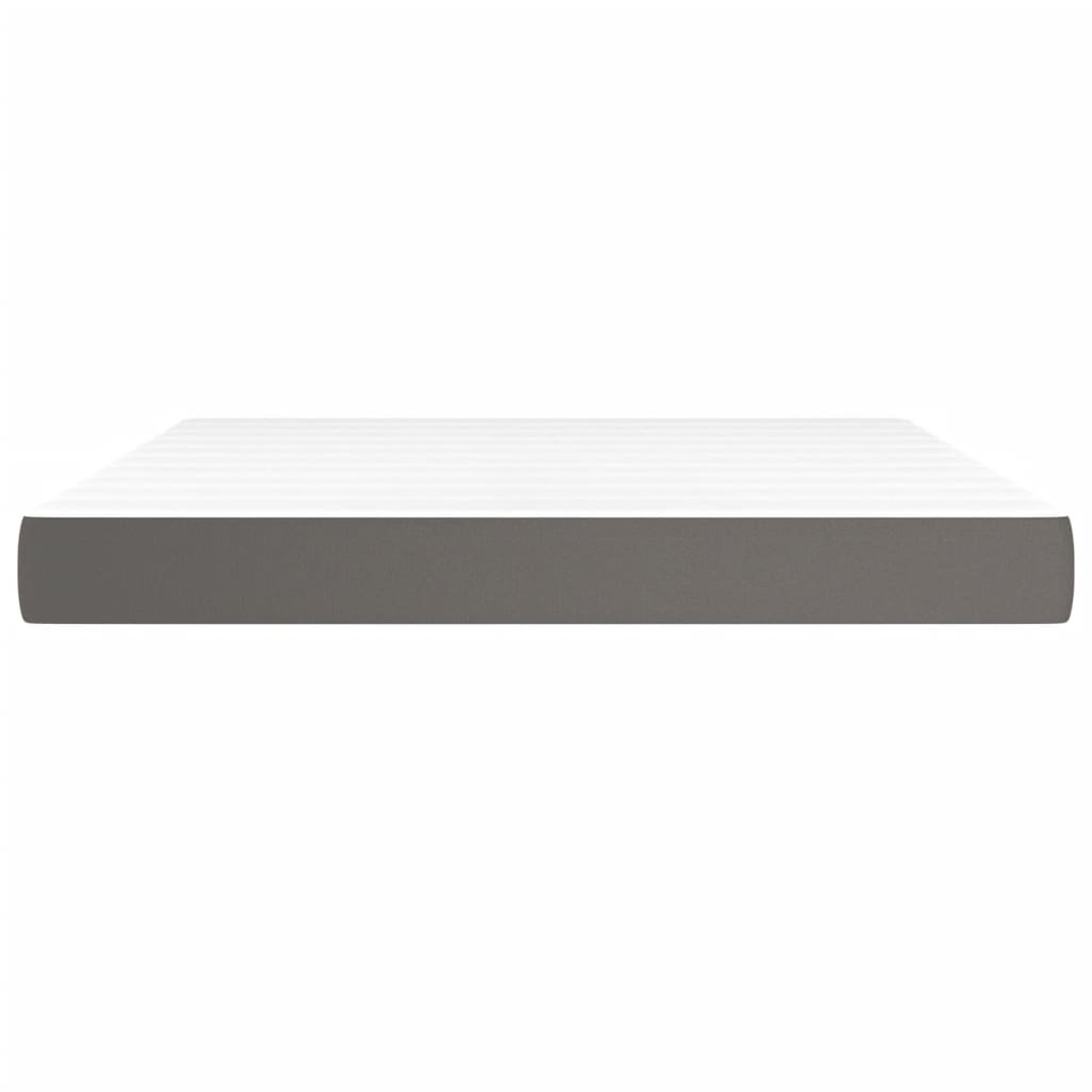 Στρώμα με Pocket Springs Μεσαίας Σκληρότητας Γκρι 160x200x20 εκ. Συνθετικό Δέρμα - Pakobazaar