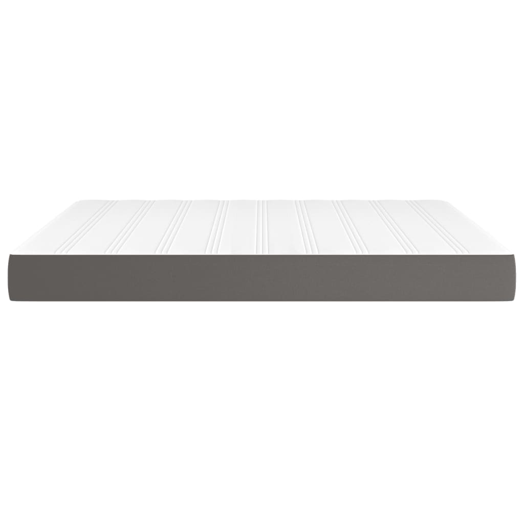 Στρώμα με Pocket Springs Μεσαίας Σκληρότητας Γκρι 160x200x20 εκ. Συνθετικό Δέρμα - Pakobazaar