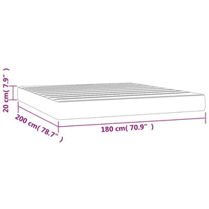 Στρώμα με Pocket Springs Μεσαίας Σκληρότητας Μαύρο 180x200x20 εκ. Υφασμάτινο - Pakobazaar