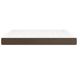 Στρώμα με Pocket Springs Μεσαίας Σκληρότητας Καφέ 180x200x20 εκ. Συνθετικό Δέρμα