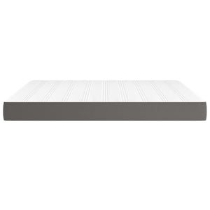 Στρώμα με Pocket Springs Μεσαίας Σκληρότητας Γκρι 180x200x20 εκ. Συνθετικό Δέρμα