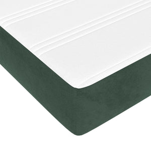 Στρώμα με Pocket Springs Μεσαίας Σκληρότητας Σκούρο Πράσινο180x200x20 εκ. Βελούδινο - Pakobazaar