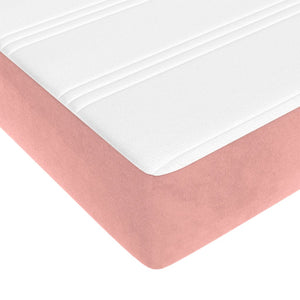 Στρώμα με Pocket Springs Μεσαίας Σκληρότητας Ροζ 180x200x20 εκ. Βελούδινο