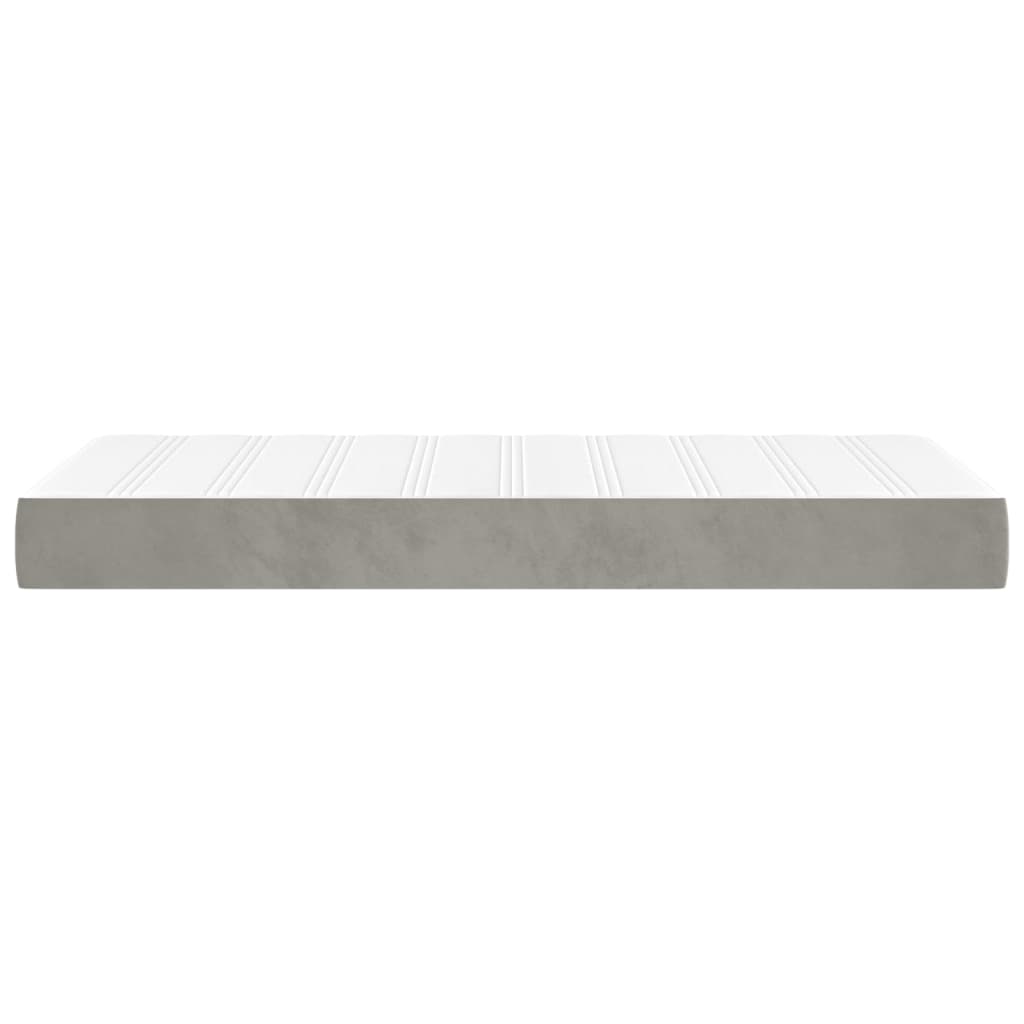 Στρώμα με Pocket Springs Μεσαίας Σκληρότητας Αν. Γκρι 100x203x20εκ. Βελούδο Twin XL - Pakobazaar