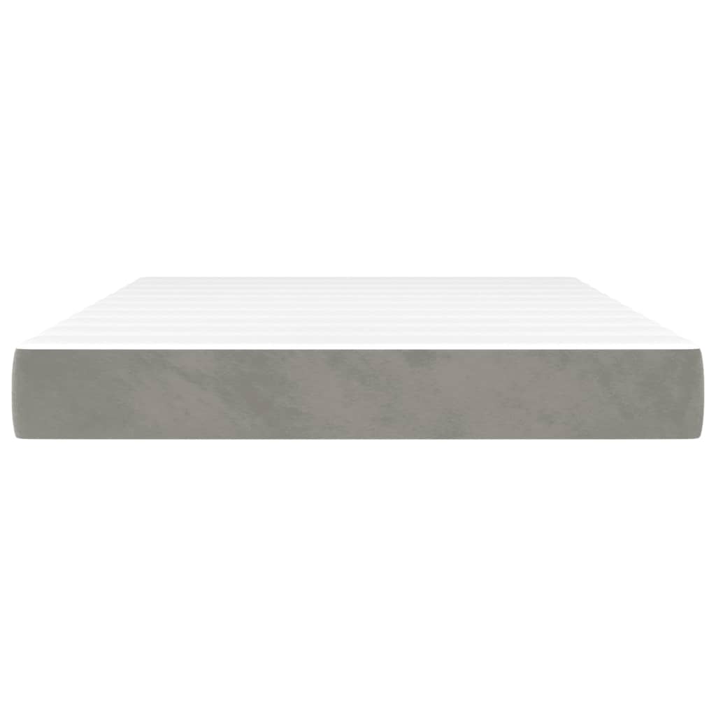 Στρώμα με Pocket Springs Μεσαίας Σκληρότητας Αν. Γκρι 137x190x20 εκ. Πλήρες Βελούδο - Pakobazaar