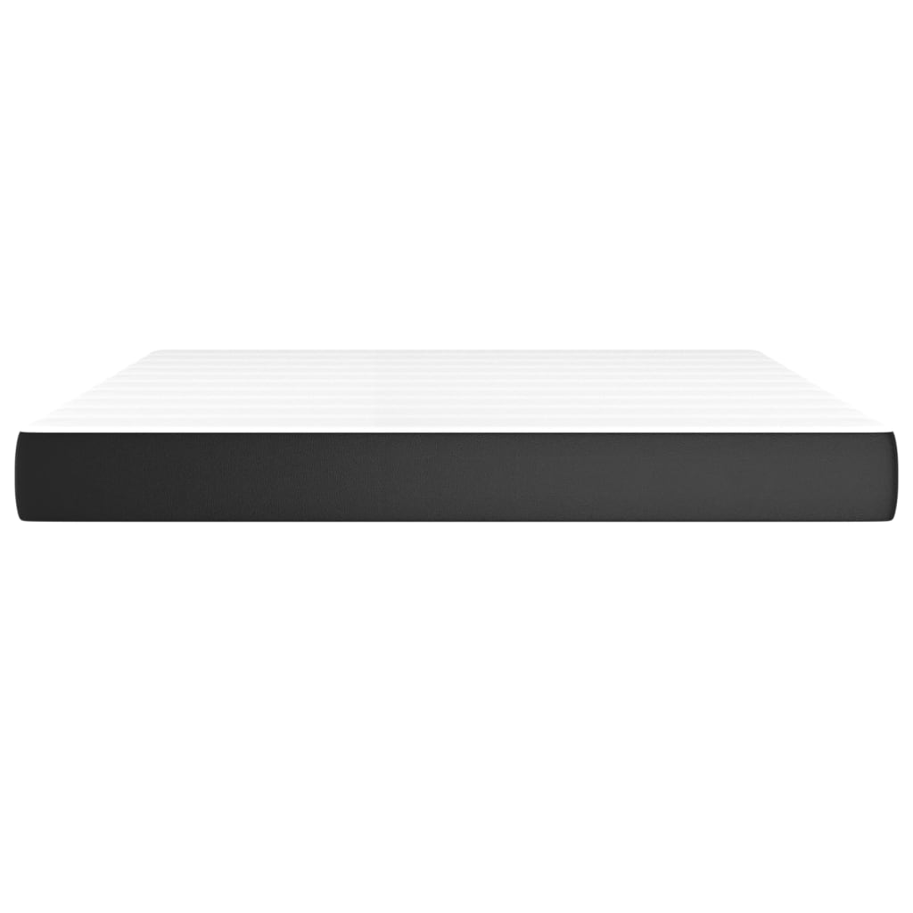 Στρώμα με Pocket Springs Μεσαίας Σκληρότητας Μαύρο 152x203x20εκ. Συνθετικό Δέρμα