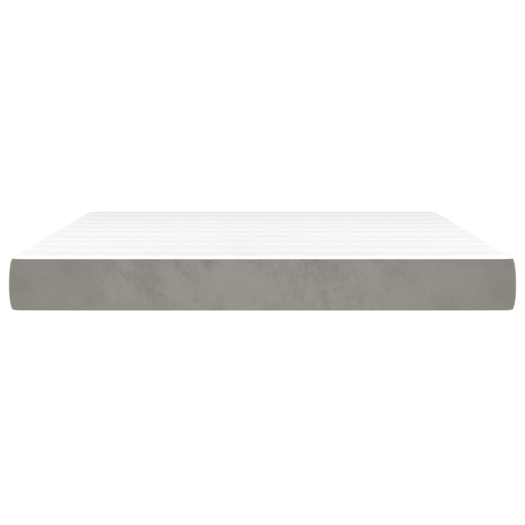 Στρώμα με Pocket Springs Μεσαίας Σκληρότητας Αν. Γκρι 152x203x20εκ. Βελούδινο Queen - Pakobazaar