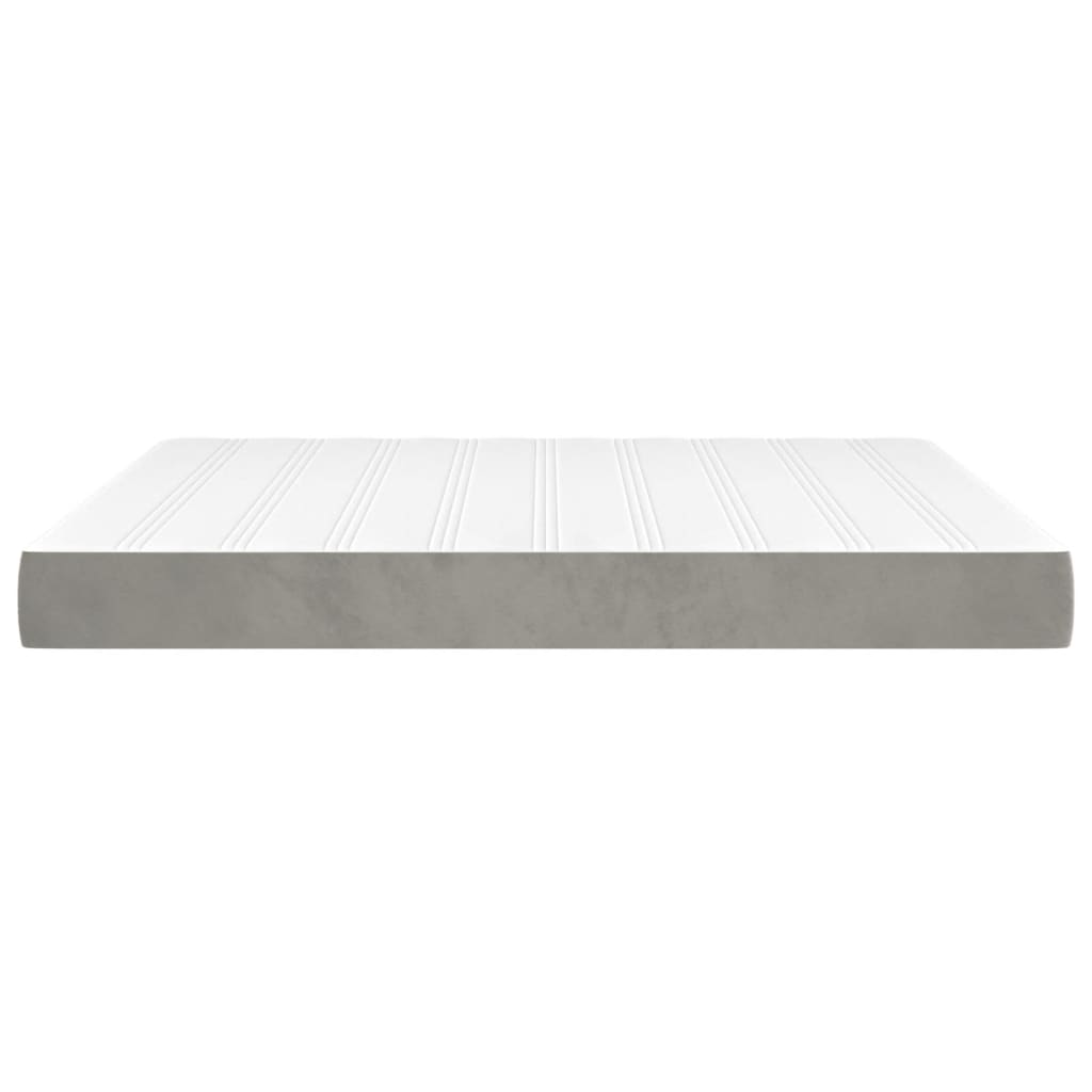 Στρώμα με Pocket Springs Μεσαίας Σκληρότητας Αν. Γκρι 152x203x20εκ. Βελούδινο Queen - Pakobazaar