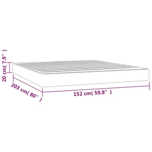 Στρώμα με Pocket Springs Μεσαίας Σκληρότητας Σκ. Γκρι 152x203x20εκ. Βελούδινο Queen - Pakobazaar