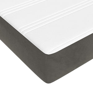Στρώμα με Pocket Springs Μεσαίας Σκληρότητας Σκ. Γκρι 193x203x20 εκ. Βελούδινο King - Pakobazaar