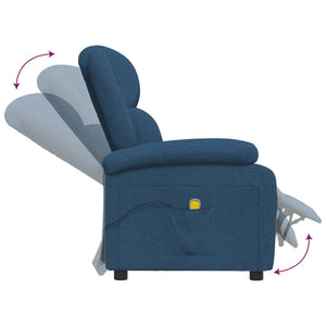 Πολυθρόνα Μασάζ Μπλε Υφασμάτινη