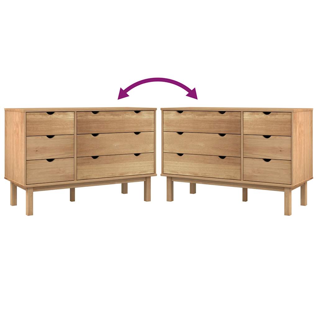 Συρταριέρα OTTA Γκρι 111x43x73,5 εκ. από Μασίφ Ξύλο Πεύκου - Pakobazaar