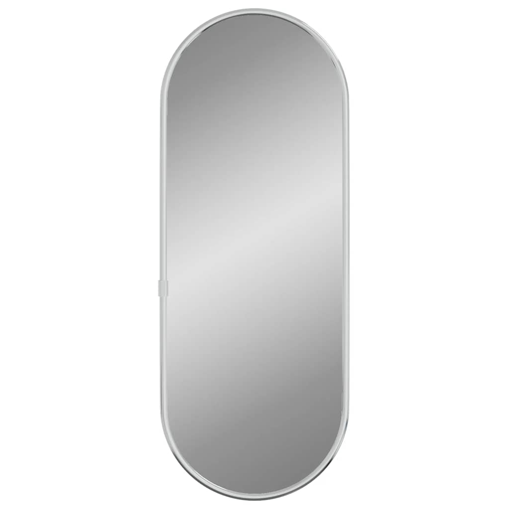 Καθρέφτης Τοίχου Ασημί Οβάλ 40x15 εκ. - Pakobazaar