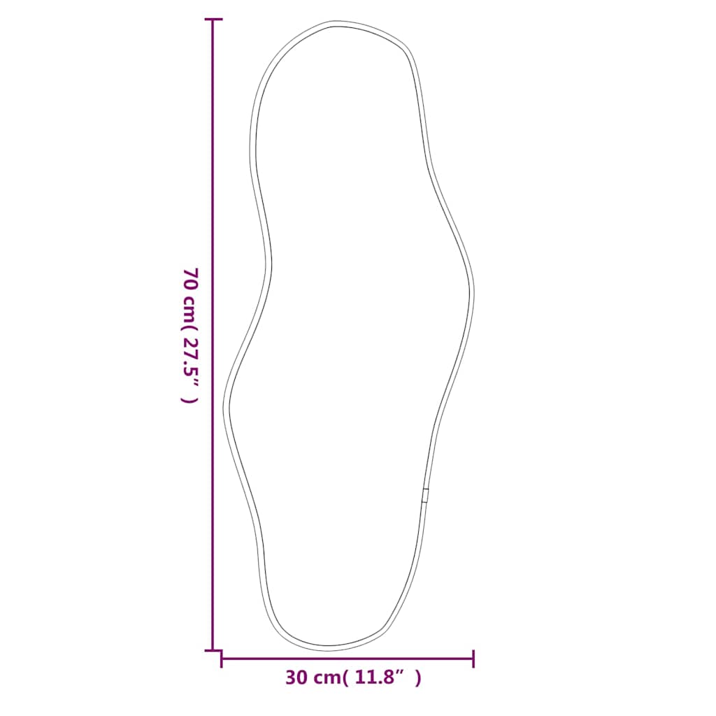 Καθρέφτης Τοίχου Χρυσός 70x30 εκ. - Pakobazaar