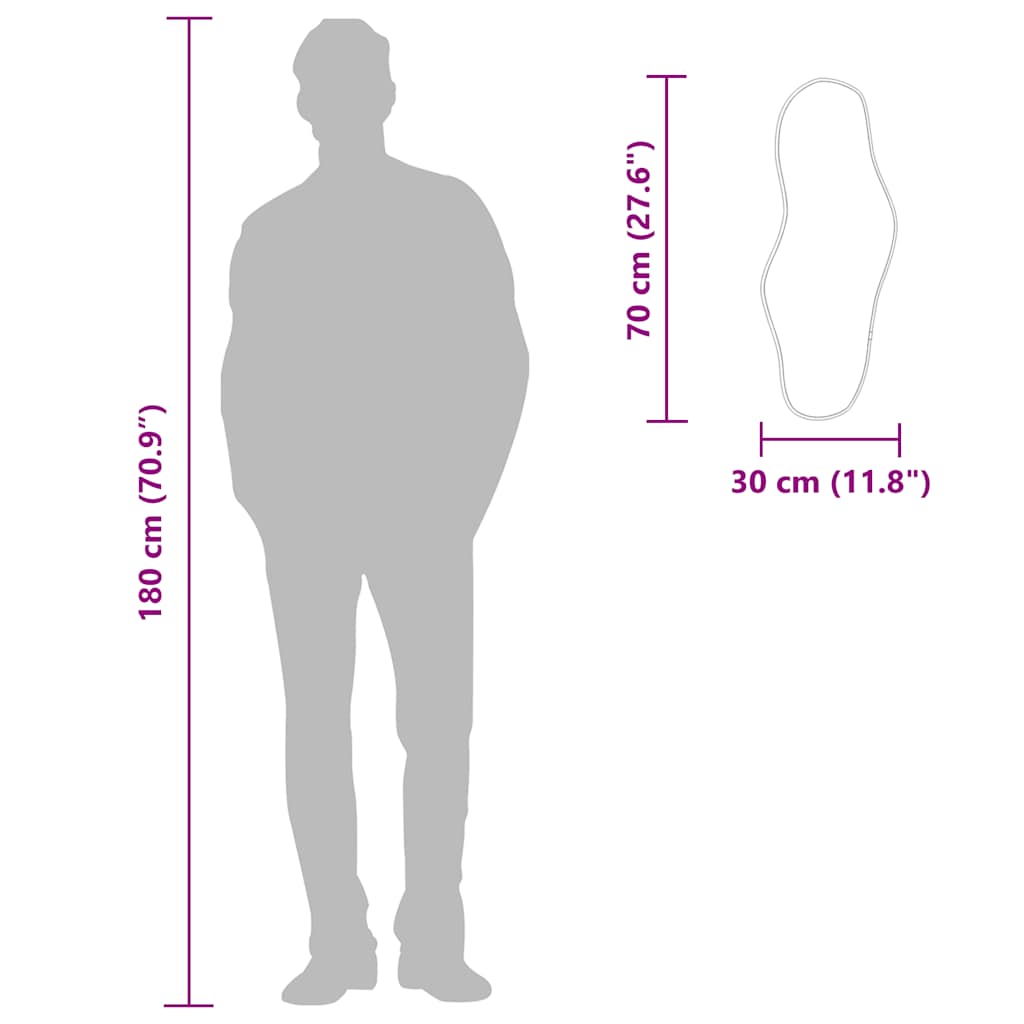 Καθρέφτης Τοίχου Χρυσός 70x30 εκ. - Pakobazaar