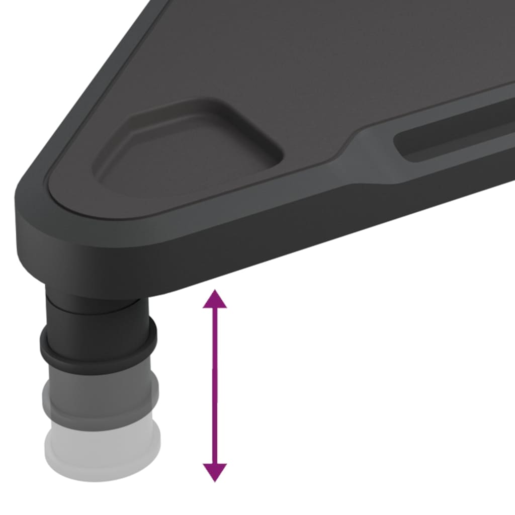 Γωνιακή Βάση Οθόνης Μαύρη 49 x 28 x 10,5 εκ.