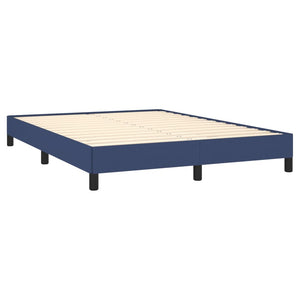 Σκελετός Κρεβατιού Χωρίς Στρώμα Μπλε 140x200 εκ.Υφασμάτινο - Pakobazaar