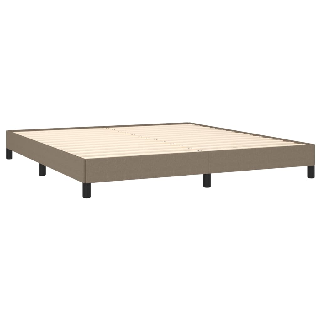 Σκελετός Κρεβατιού Χωρίς Στρώμα Taupe 160x200 εκ. Υφασμάτινο - Pakobazaar