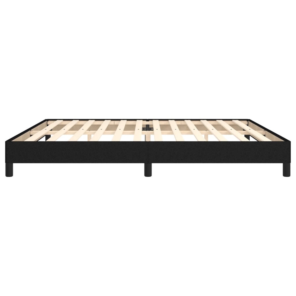 Σκελετός Κρεβατιού Χωρίς Στρώμα Μαύρο 200x200 εκ. Υφασμάτινο - Pakobazaar