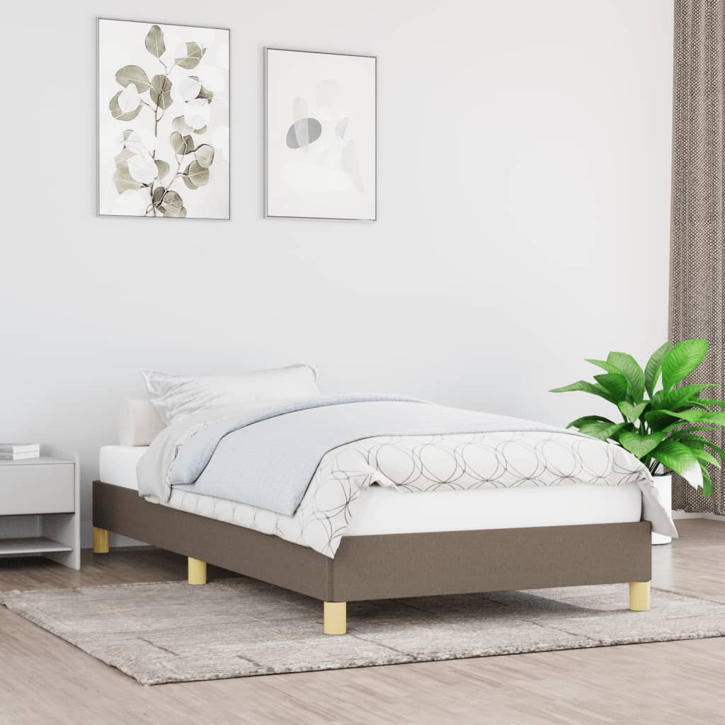 Σκελετός Κρεβατιού Χωρίς Στρώμα Taupe 90x190 εκ. Υφασμάτινο