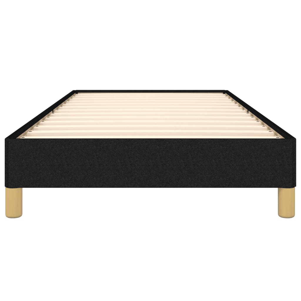 Σκελετός Κρεβατιού Χωρίς Στρώμα Μαύρο 90x200 εκ. Υφασμάτινο - Pakobazaar