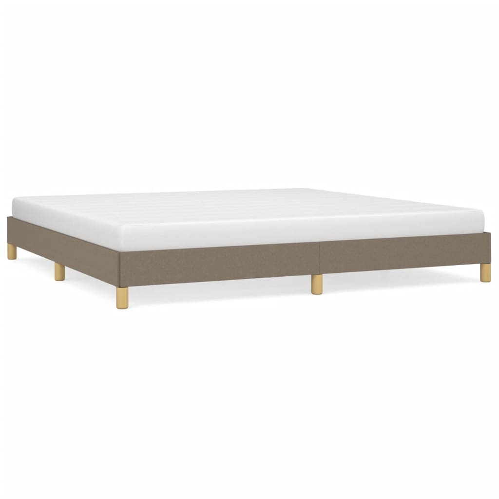 Σκελετός Κρεβατιού Χωρίς Στρώμα Taupe 200x200 εκ.Υφασμάτινο