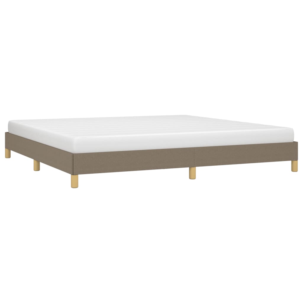 Σκελετός Κρεβατιού Χωρίς Στρώμα Taupe 200x200 εκ.Υφασμάτινο