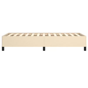 Πλαίσιο κρεβατιού χωρίς στρώμα Κρέμα 80x200 cm Ύφασμα