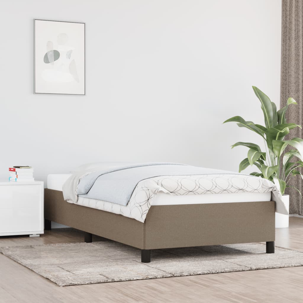 Σκελετός Κρεβατιού Χωρίς Στρώμα Taupe 90x190 εκ. Υφασμάτινο - Pakobazaar