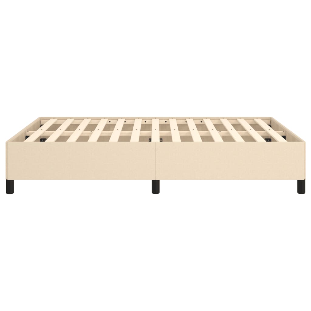 Σκελετός Κρεβατιού Χωρίς Στρώμα Κρεμ 140x200 εκ.Υφασμάτινο - Pakobazaar