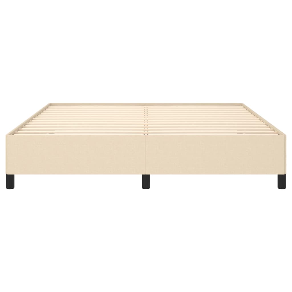 Σκελετός Κρεβατιού Χωρίς Στρώμα Κρεμ 180x200 εκ. Υφασμάτινο