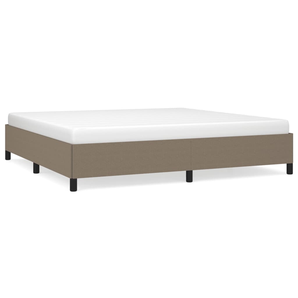 Σκελετός Κρεβατιού Χωρίς Στρώμα Taupe 200x200 εκ.Υφασμάτινο