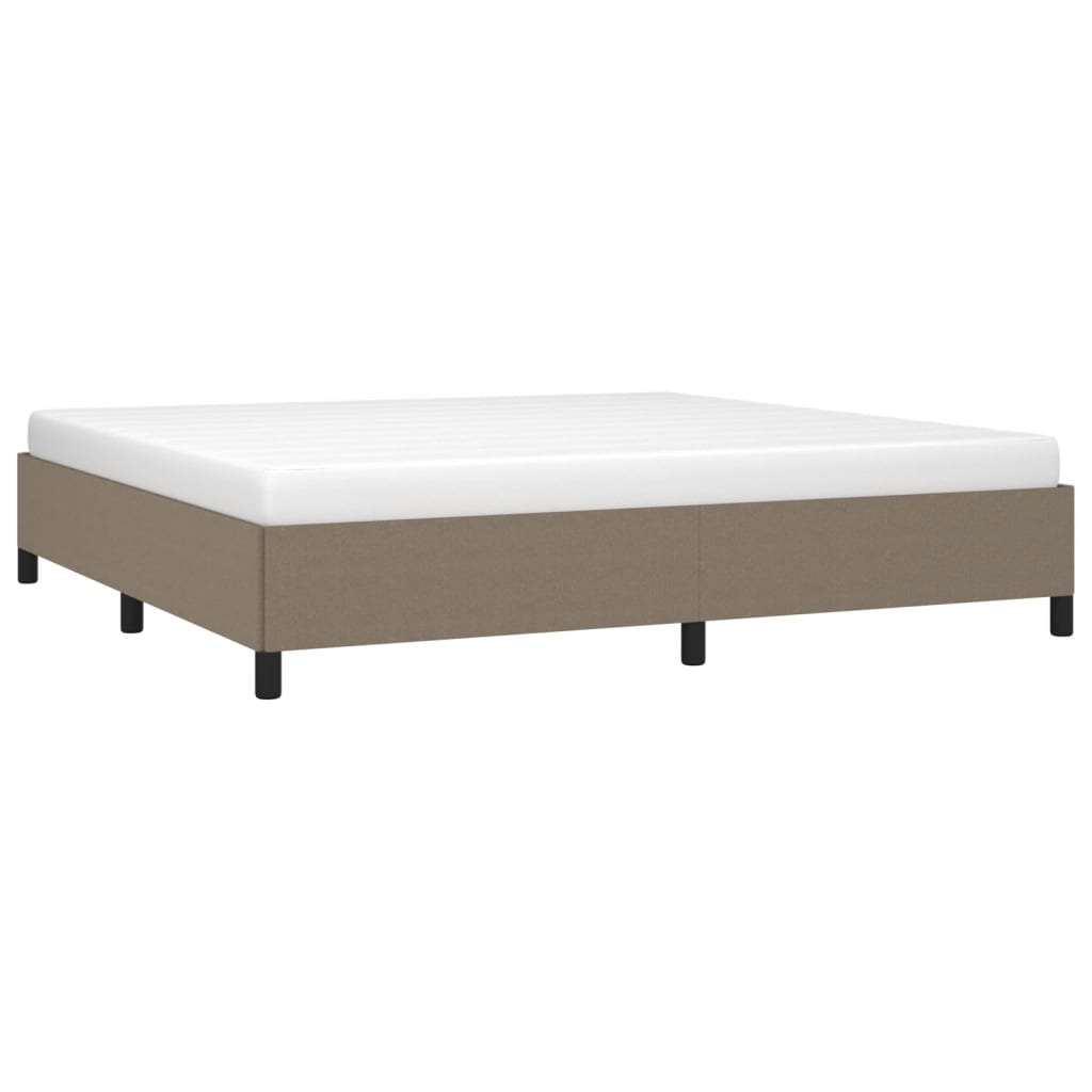 Σκελετός Κρεβατιού Χωρίς Στρώμα Taupe 200x200 εκ.Υφασμάτινο