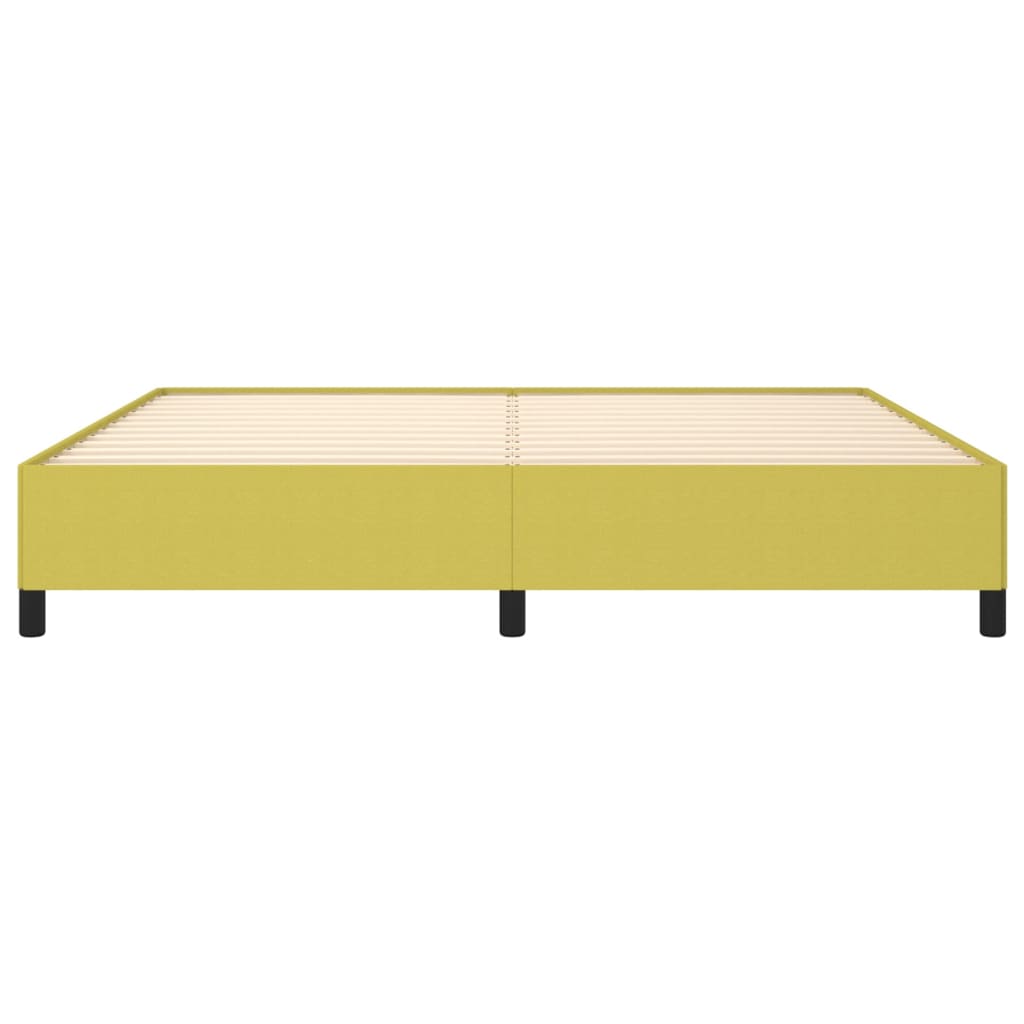 Σκελετός Κρεβατιού Χωρίς Στρώμα Πράσινο 200x200 εκ. Υφασμάτινο